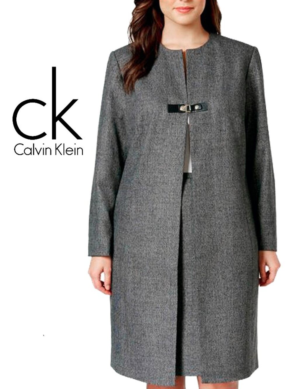 CALVIN KLEIN ~ Buckle-Front Topper Jacket Blazer ~ 16W ~ NWOT